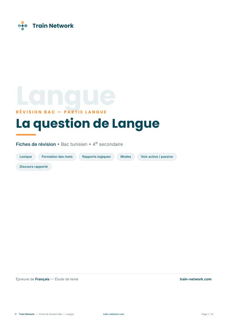 Support Langue